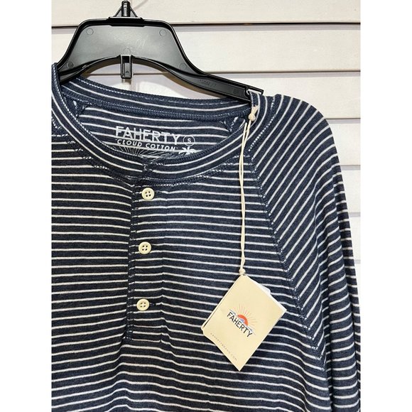Faherty Cloud Cotton‎ Henley Long Sleeve Shirt NWT - Picture 3 of 4